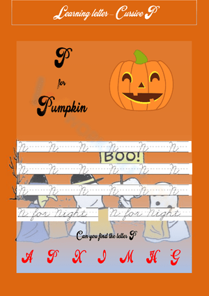P is for Pumpkin: Fall Letter Worksheet