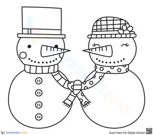 Snowmen couple