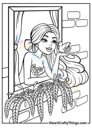 Barbie by the window