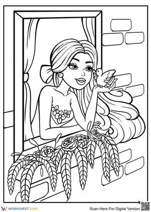 Barbie by the window