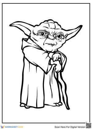 Yoda from Star Wars Coloring Page
