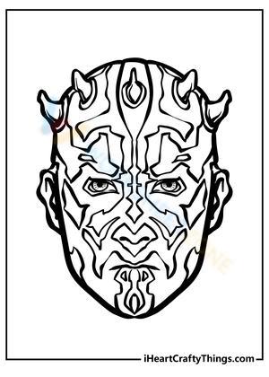 Darth Maul from Star Wars Coloring Page