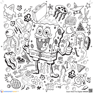 Printable Spongebob Coloring Page | Kindergarten Art