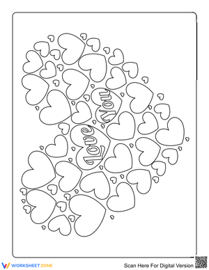 Heart Shape Coloring Worksheet | Essential Grade K Ready