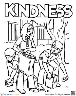 Kindness Coloring Page | Fun Activity for Kids