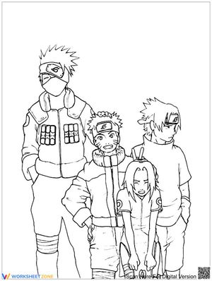 Naruto and Friends Coloring Page