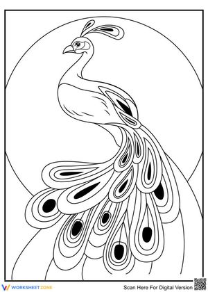 Pride Peacock Coloring Page for Kids