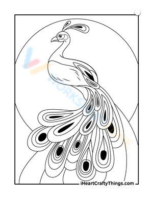 Pride Peacock Coloring Page for Kids