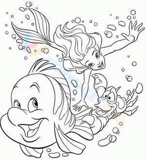 Princess Ariel playing with her friends