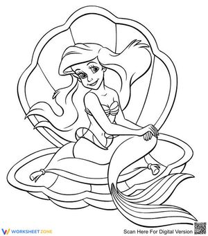 Ariel The Little Mermaid Coloring Page