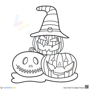 Simple Pumpkin Doodle Coloring Page