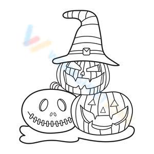 Simple Pumpkin Doodle Coloring Page