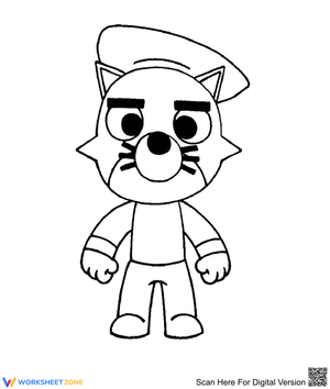 Felix Roblox Piggy Coloring Page