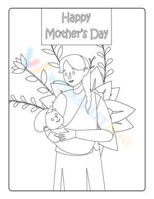 Happy Mother's Day Coloring Page