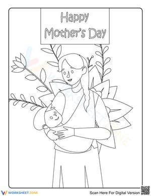 Happy Mother's Day Coloring Page