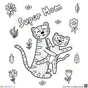 Super Mom Coloring Page