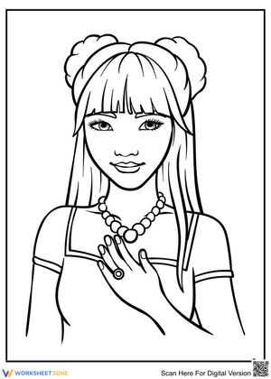 Soft Girl Coloring Page