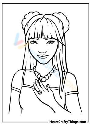 Soft Girl Coloring Page