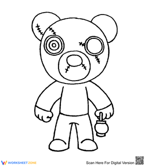 Mr. Stitchy Roblox Piggy Coloring Page