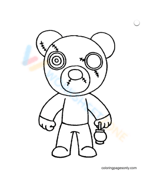 Mr. Stitchy Roblox Piggy Coloring Page