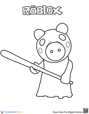 Memory Piggy Roblox Coloring Page