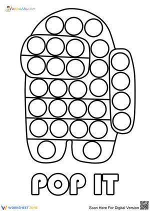 Among Us Pop It Coloring Page