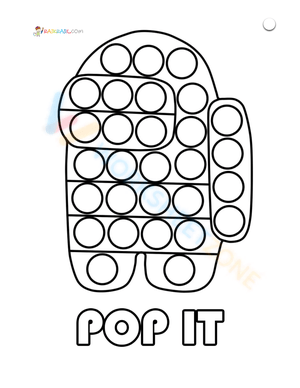 Among Us Pop It Coloring Page