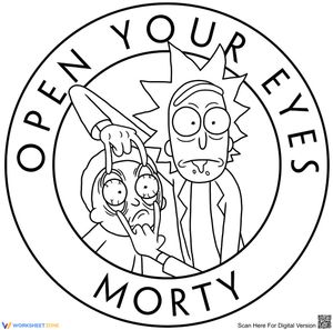 Printable Rick and Morty Coloring Page | Essential Art
