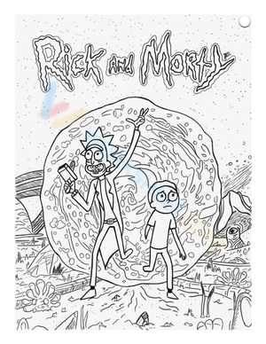 Rick and Morty - Portal Adventure Coloring Page