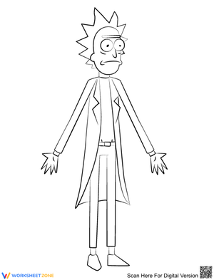 Rick Sanchez Coloring Page | Essential Grade 1 Art