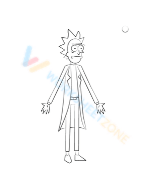 Rick Sanchez Coloring Page 