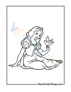 Snow White and a little bird
