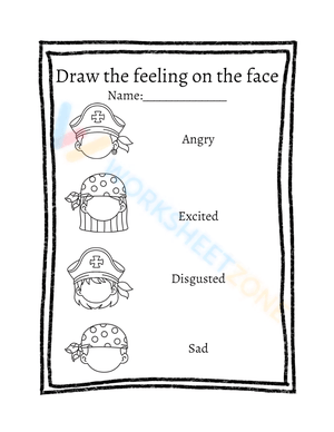 Draw the Feeling: Face Expression Worksheet