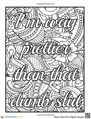 I am Prettier: Positive Affirmations Worksheet