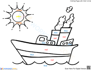 Color by Word: The Ship Coloring Activity