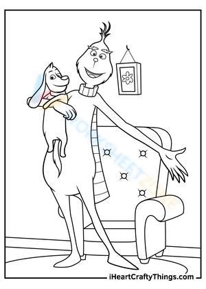 Grinch and Max Coloring Page