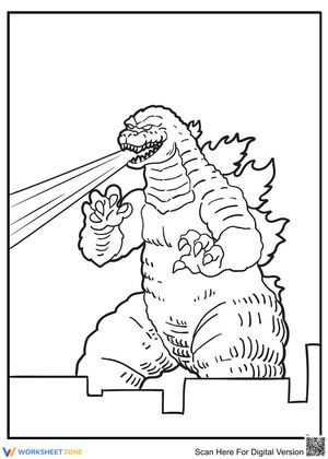 Godzilla Coloring Page: King of the Monsters!