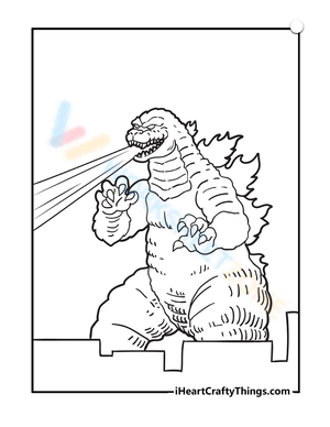 Godzilla Coloring Page: King of the Monsters!