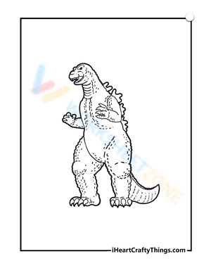 Godzilla Coloring Sheet for Monster Fans