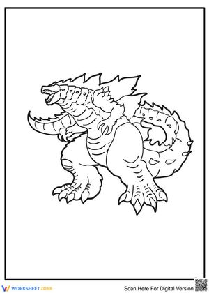 Dangerous Godzilla Coloring Page Fun