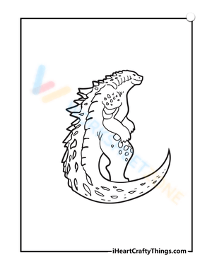 Scary Godzilla Coloring Sheet Activity