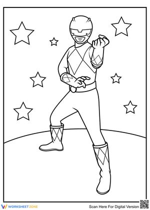 Black Ranger Coloring Sheet for Kids