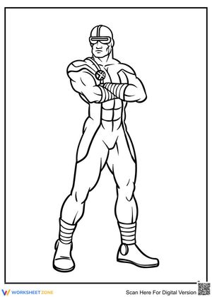 Cyclops Coloring Page for Superhero Fans