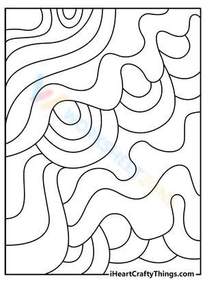 Trippy Patterns Coloring Page