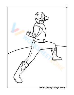 Blue Ranger Coloring Page for Kids