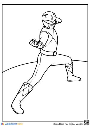 Blue Ranger Coloring Page for Kids