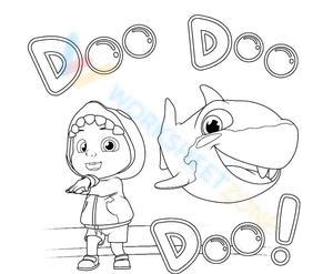 Baby Shark Coloring Page