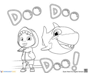 Baby Shark Coloring Page