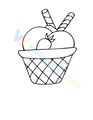 Delicious ice cream Coloring