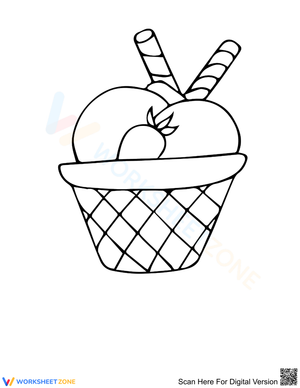 Delicious ice cream Coloring